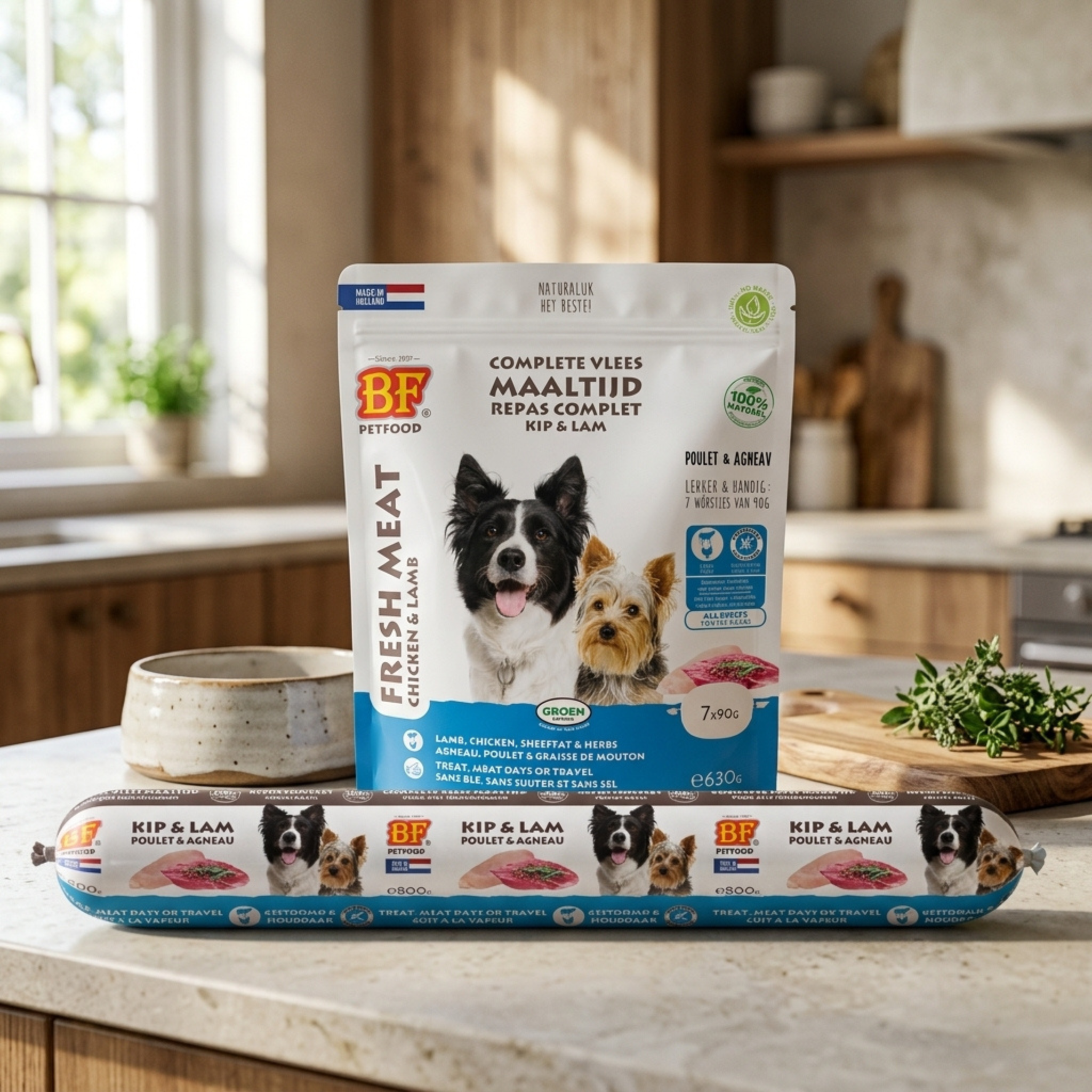 Chicken and lamb sausages for dogs