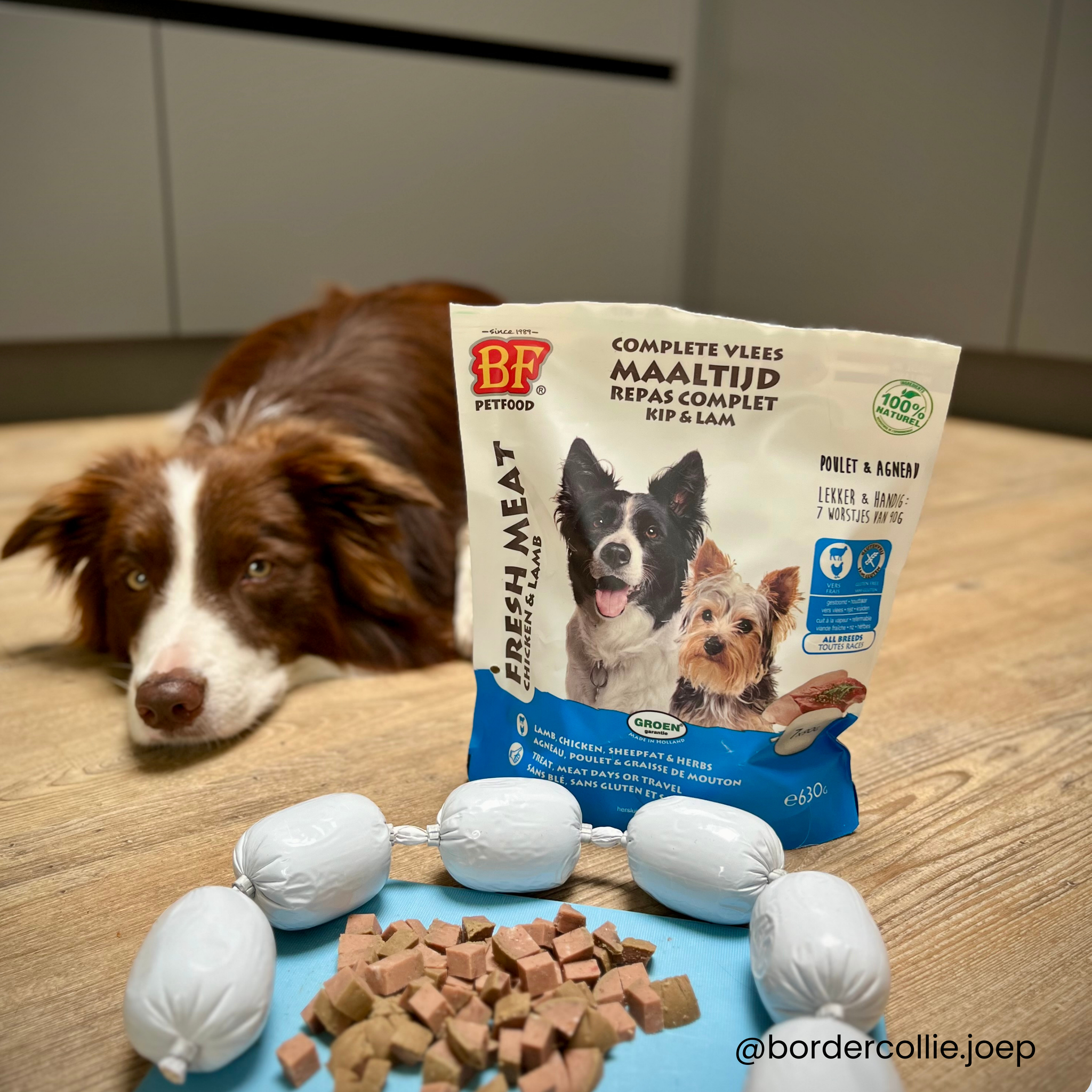 Chicken and lamb sausages for dogs