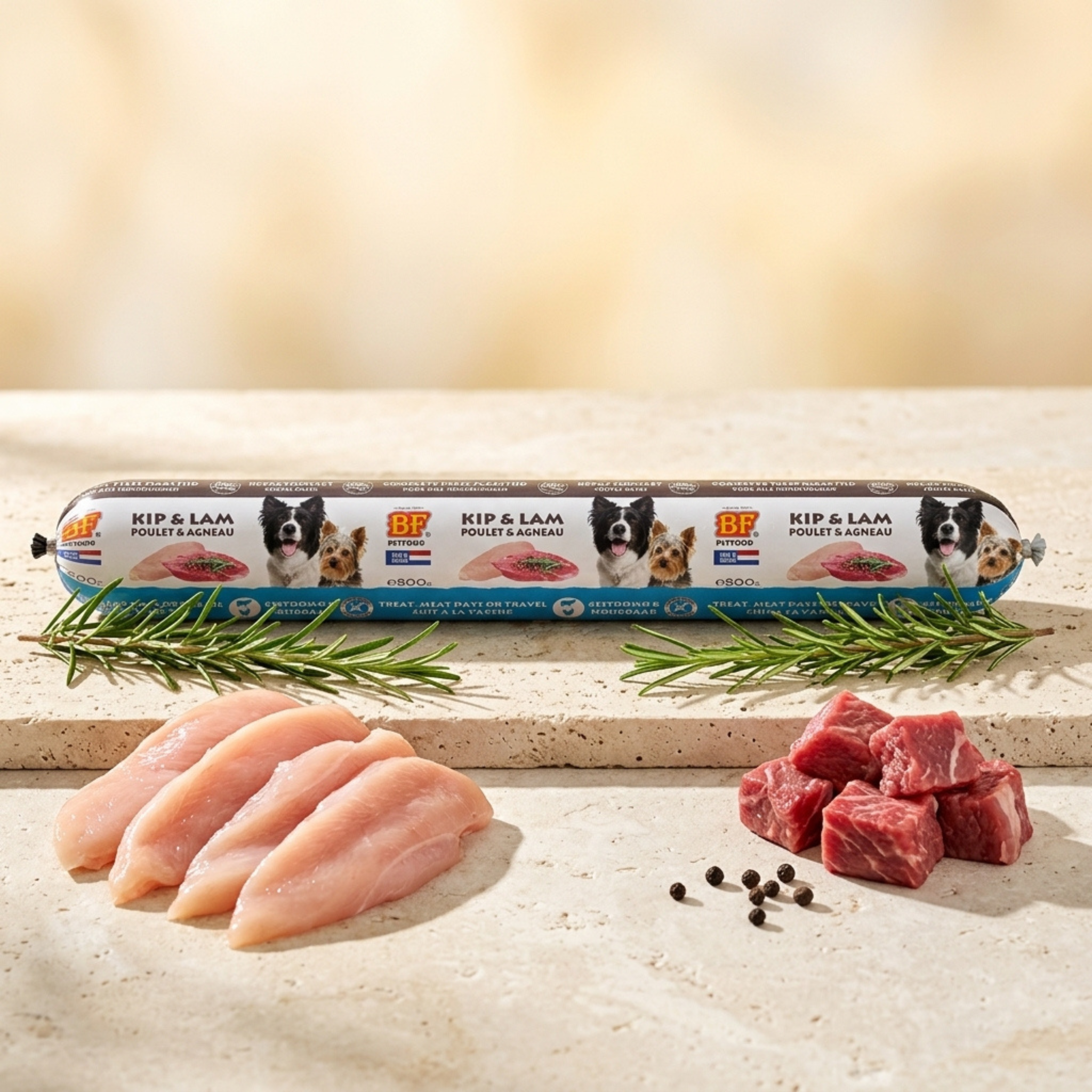 Chicken and lamb sausages for dogs