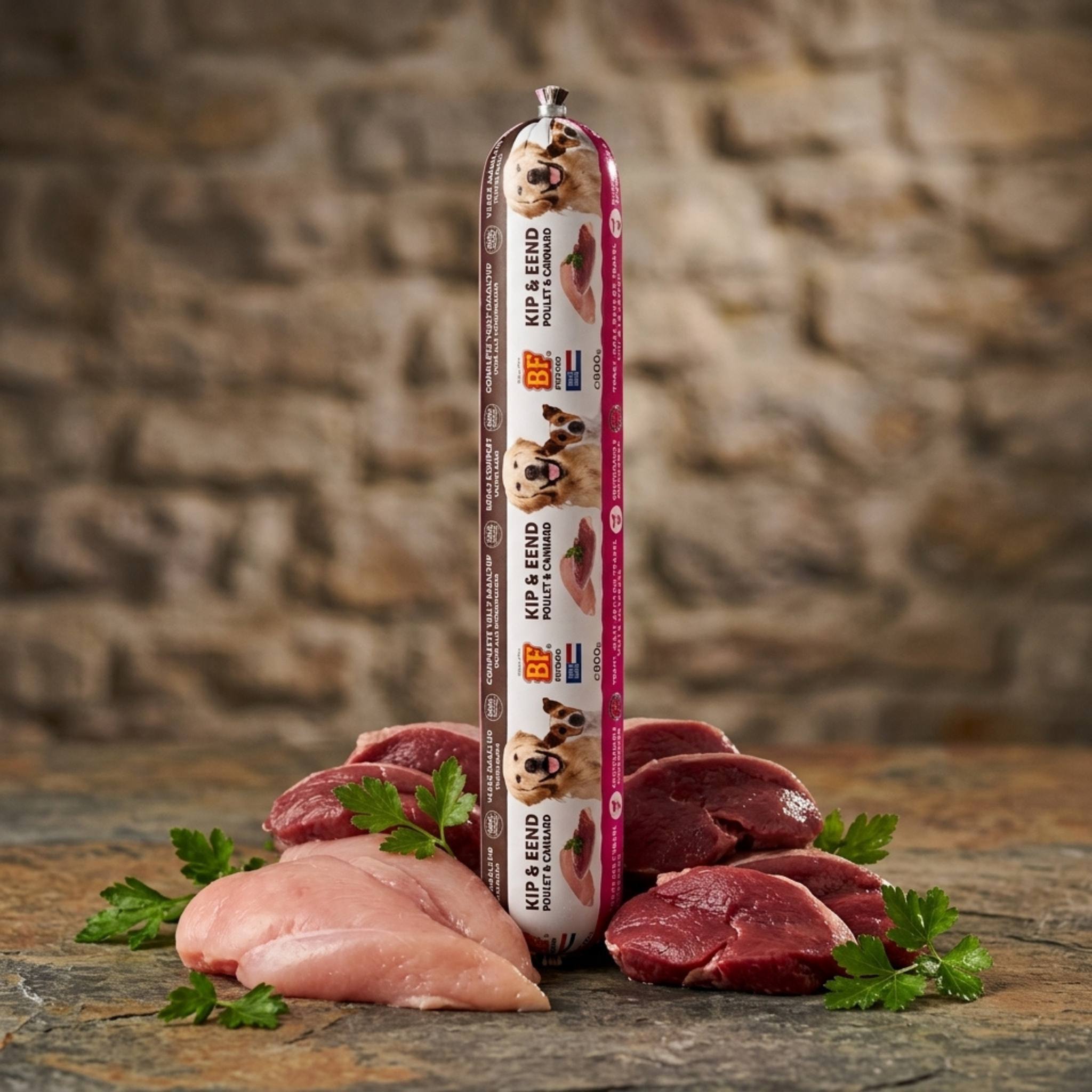 Chicken and duck sausages for dogs