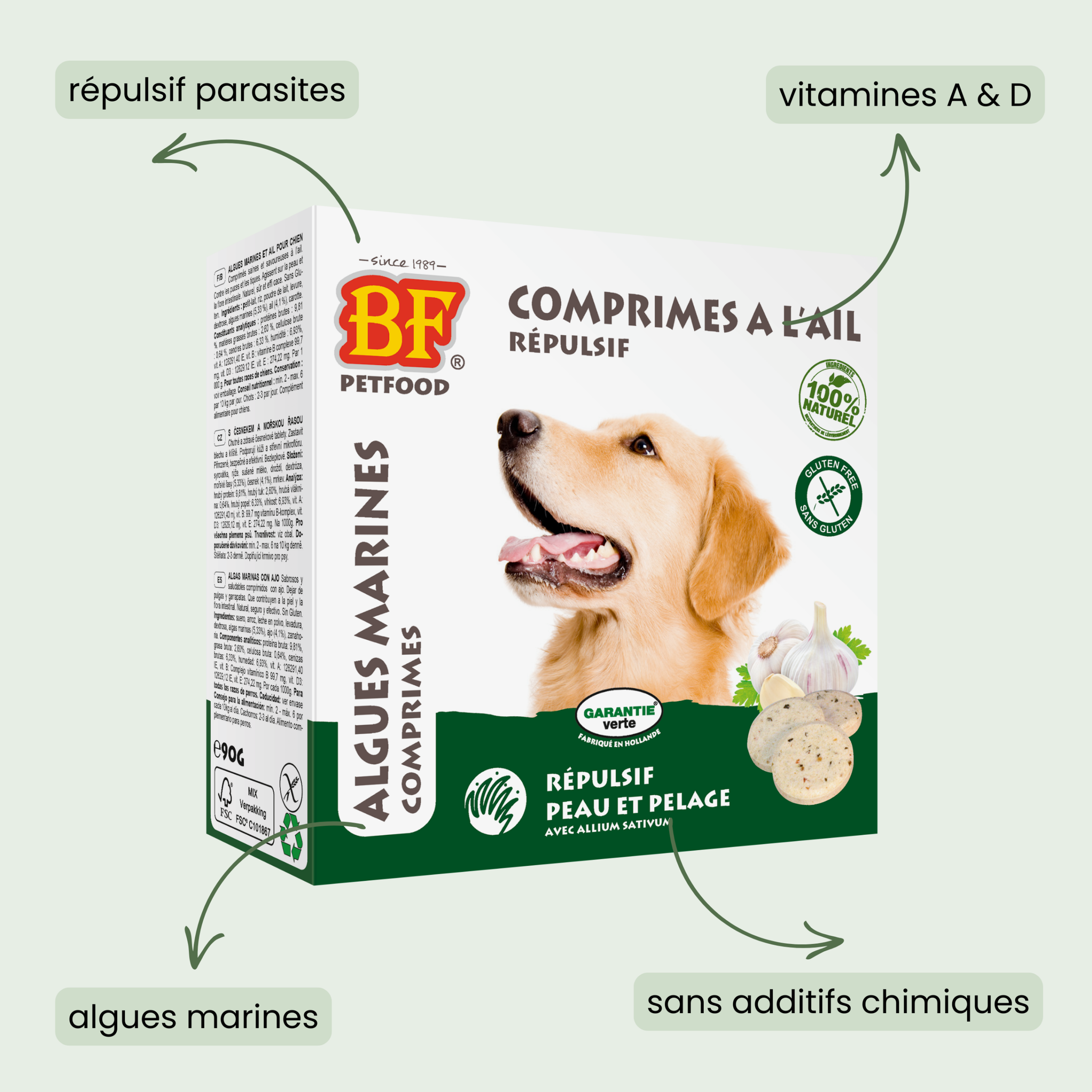 Comprimés répulsifs parasites pour chien