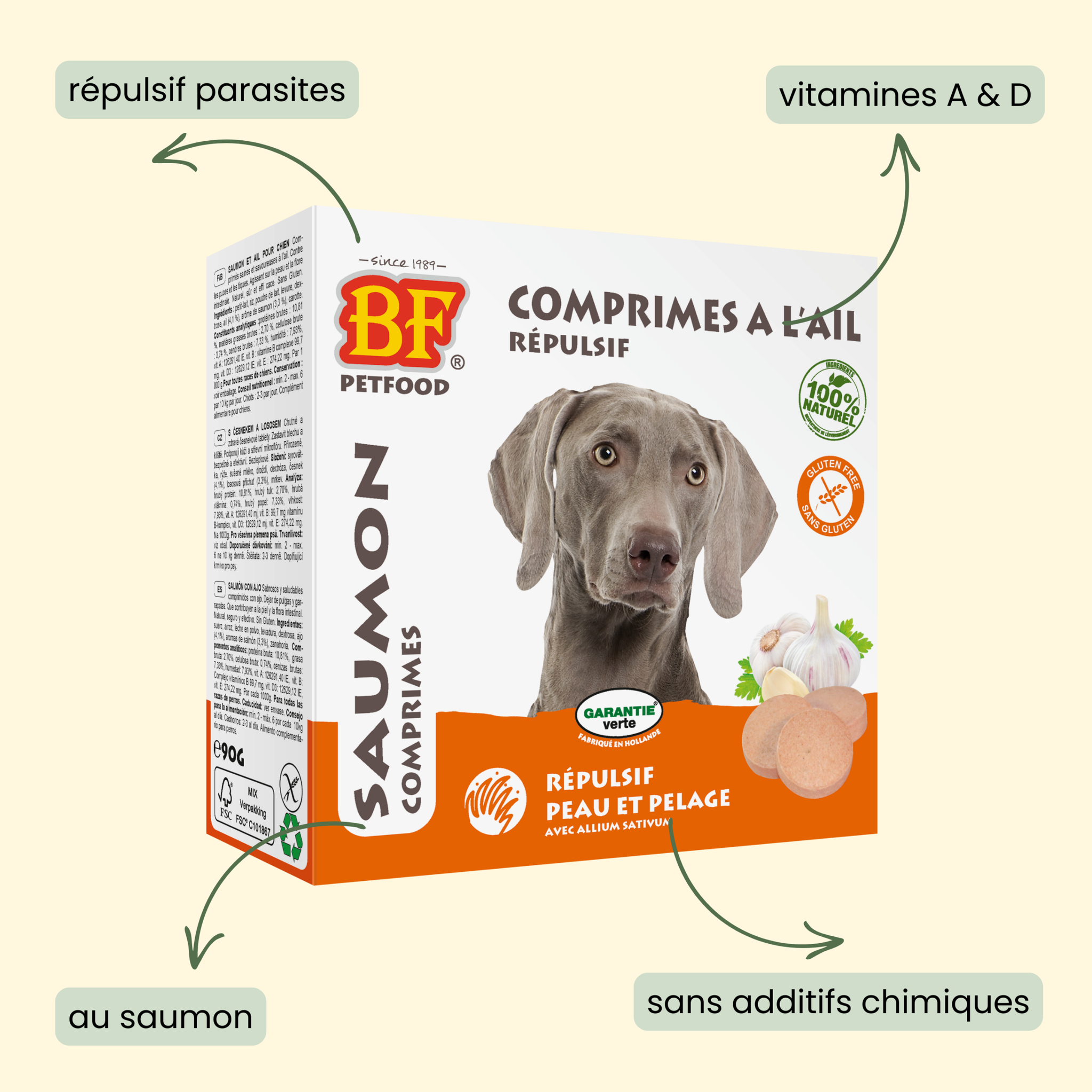 Comprimés répulsifs parasites pour chien